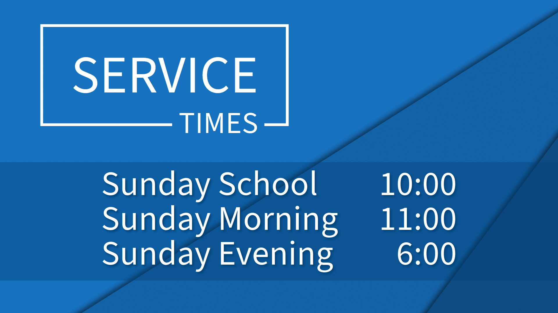 Sunday Services